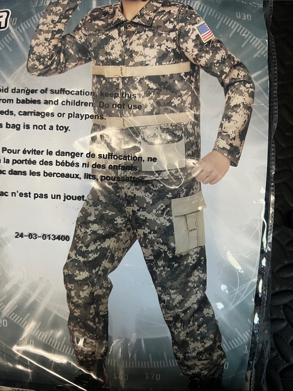 Kids Camo Soldier Costume & Sunglasses
